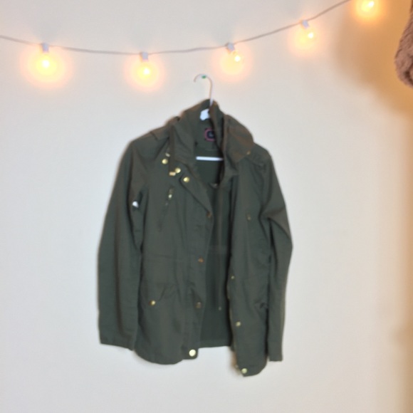 Love Tree Olive Hooded Parka Jacket - Picture 2 of 5